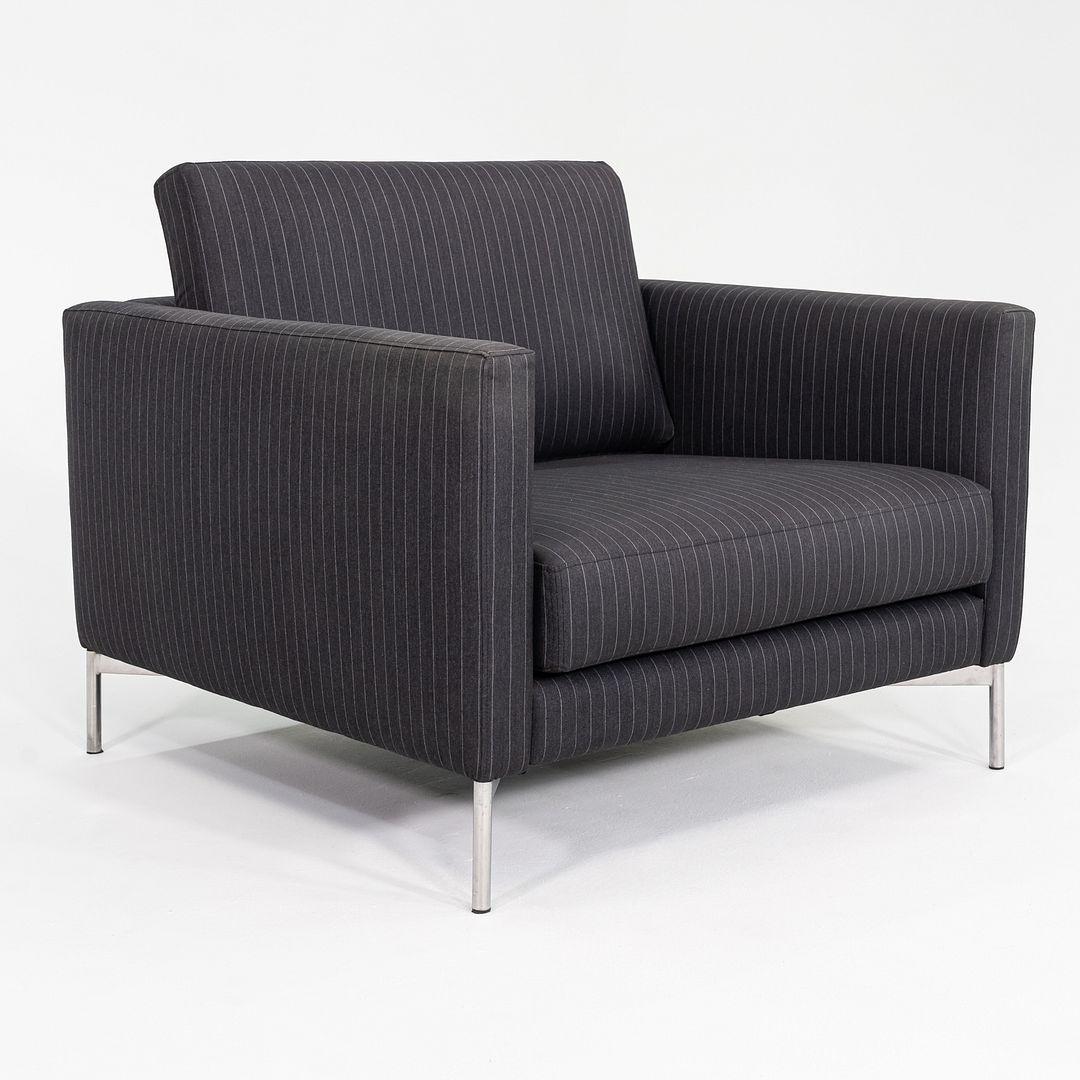 2008 Piero Lissoni for Knoll Chaise longue Divina en tissu à rayures noires en vente 2