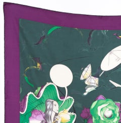 2008 Prada James Jean Fairy Print Throughout  Silk Scarf