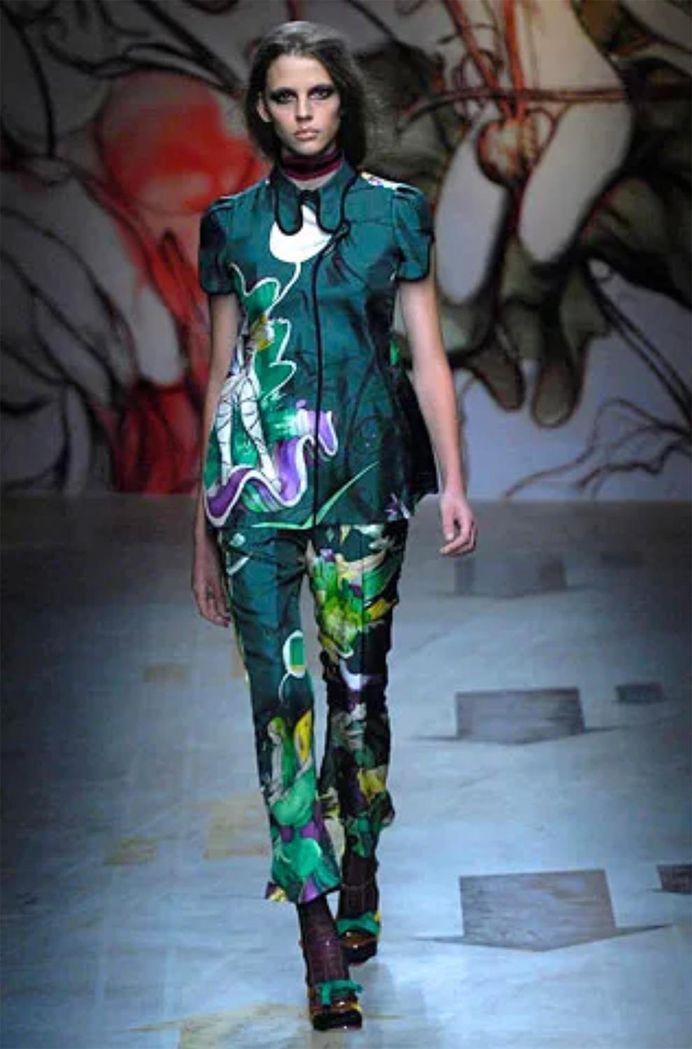 2008 Prada James Jean Fairy Druck durchgehend  Seidenschal 2