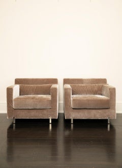 2008 Ralph Pucci India Mahdavi Fauteuils Oliver en soie, paire