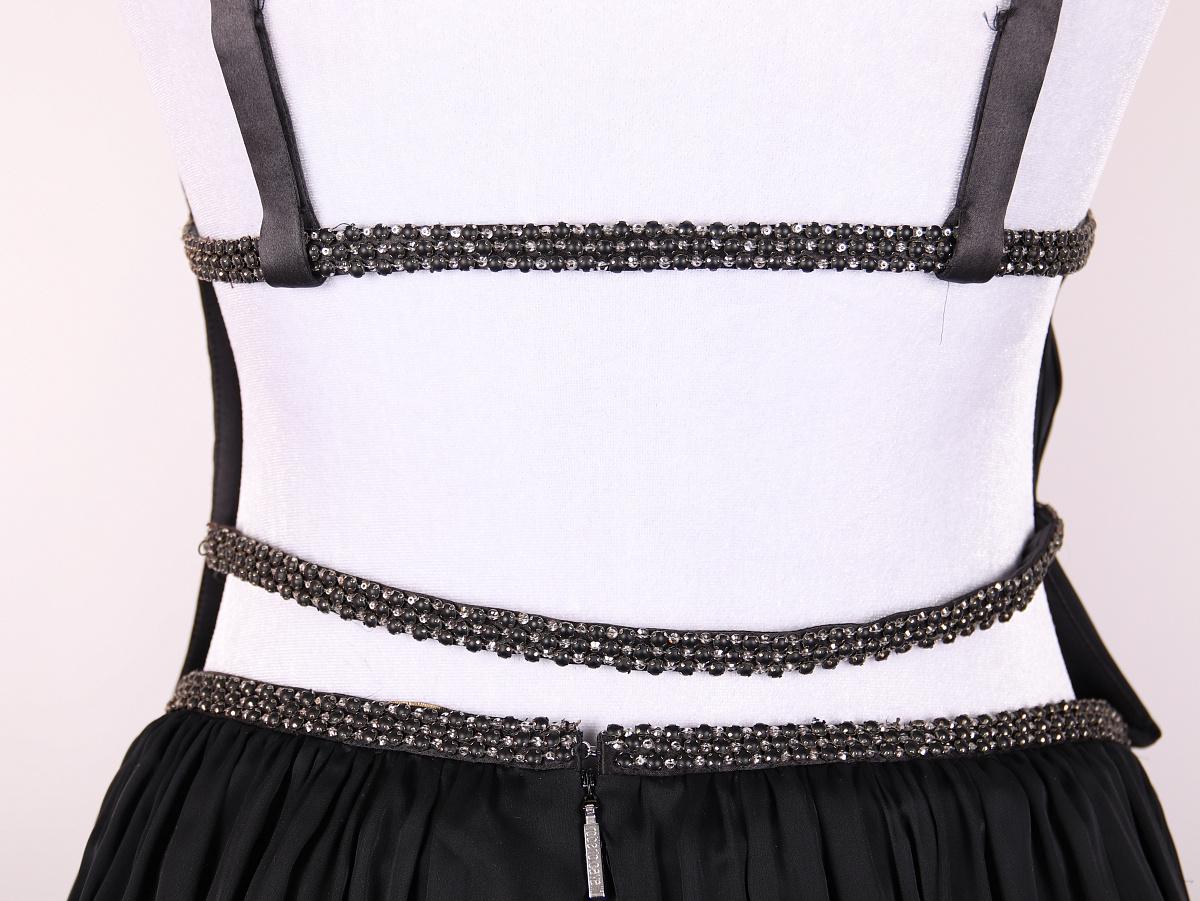 2008 Roberto Cavalli: abito da sera in seta nera in vendita 3