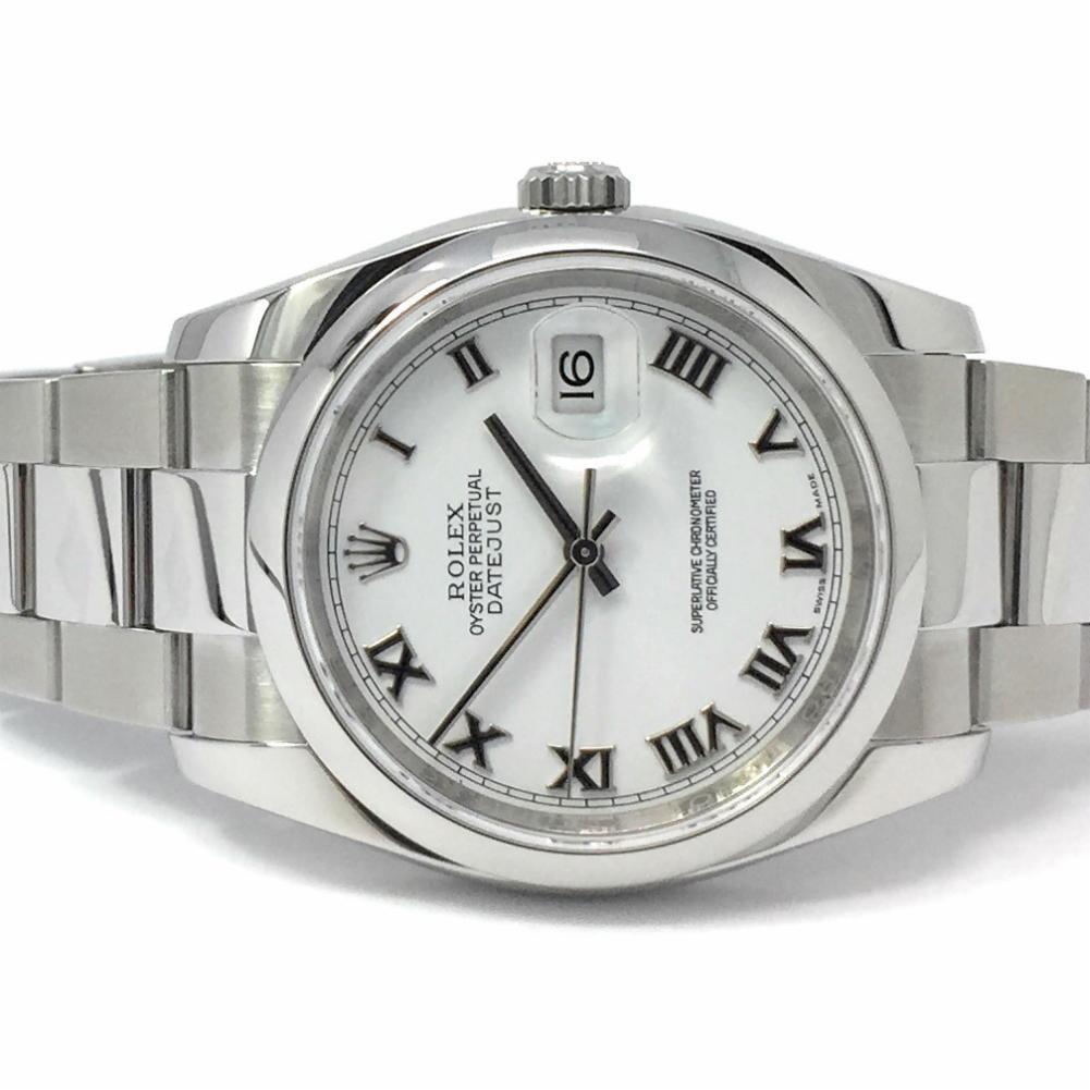 Contemporary 2008 Rolex Datejust 116200 36 mm White Dial For Sale
