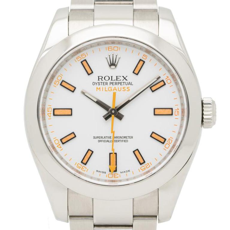 Rolex Oyster Milgauss, Stainless Steel 40mm, Model 116400 c.2008

The story of the Rolex Milgauss begins during the salad days of the Atomic Age. As it became more and more common for medical professionals and power plant workers to come into
