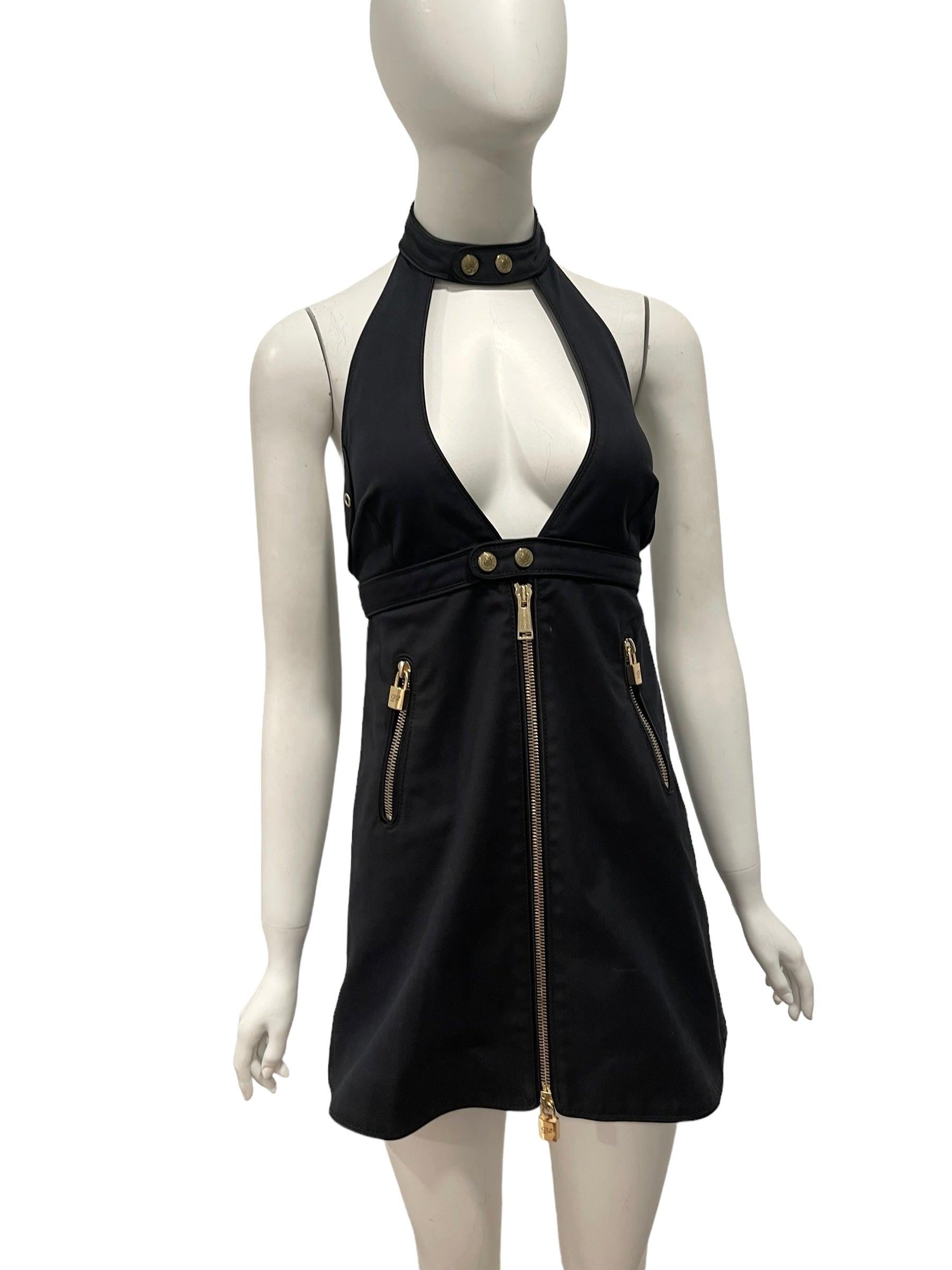 Black 2008 S/S Dsquared mini dress For Sale