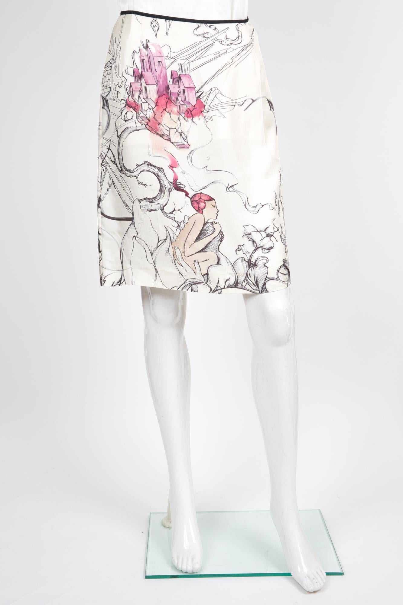 Women's 2008 Spring Prada Fairy Collection Silk Skirt