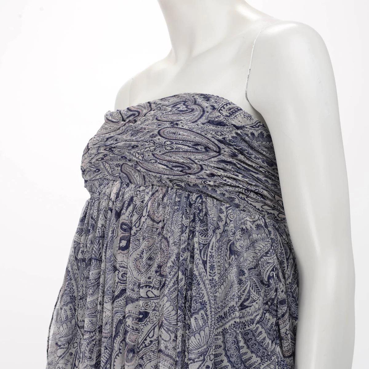 2008 Vintage Alexander McQueen Silk Strapless Long Dress In Excellent Condition In Montgomery, TX