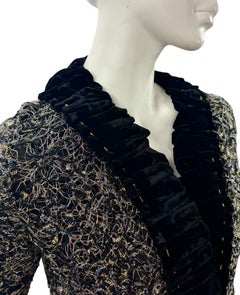 NWT 2008 Vintage Dolce & Gabbana Lace & Velvet Evening Blazer Jacket Italian 40