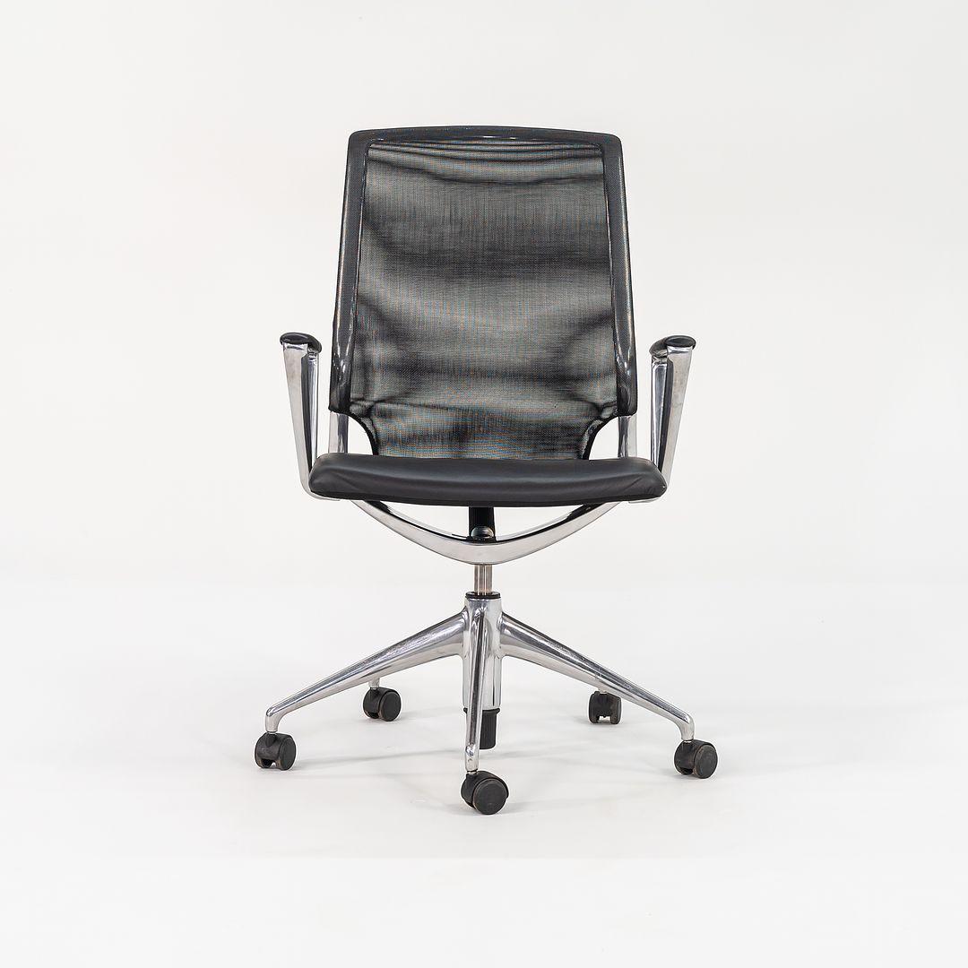 2008 Vitra Meda Conference Desk Chair in Leather and Aluminum by Alberto Meda 4