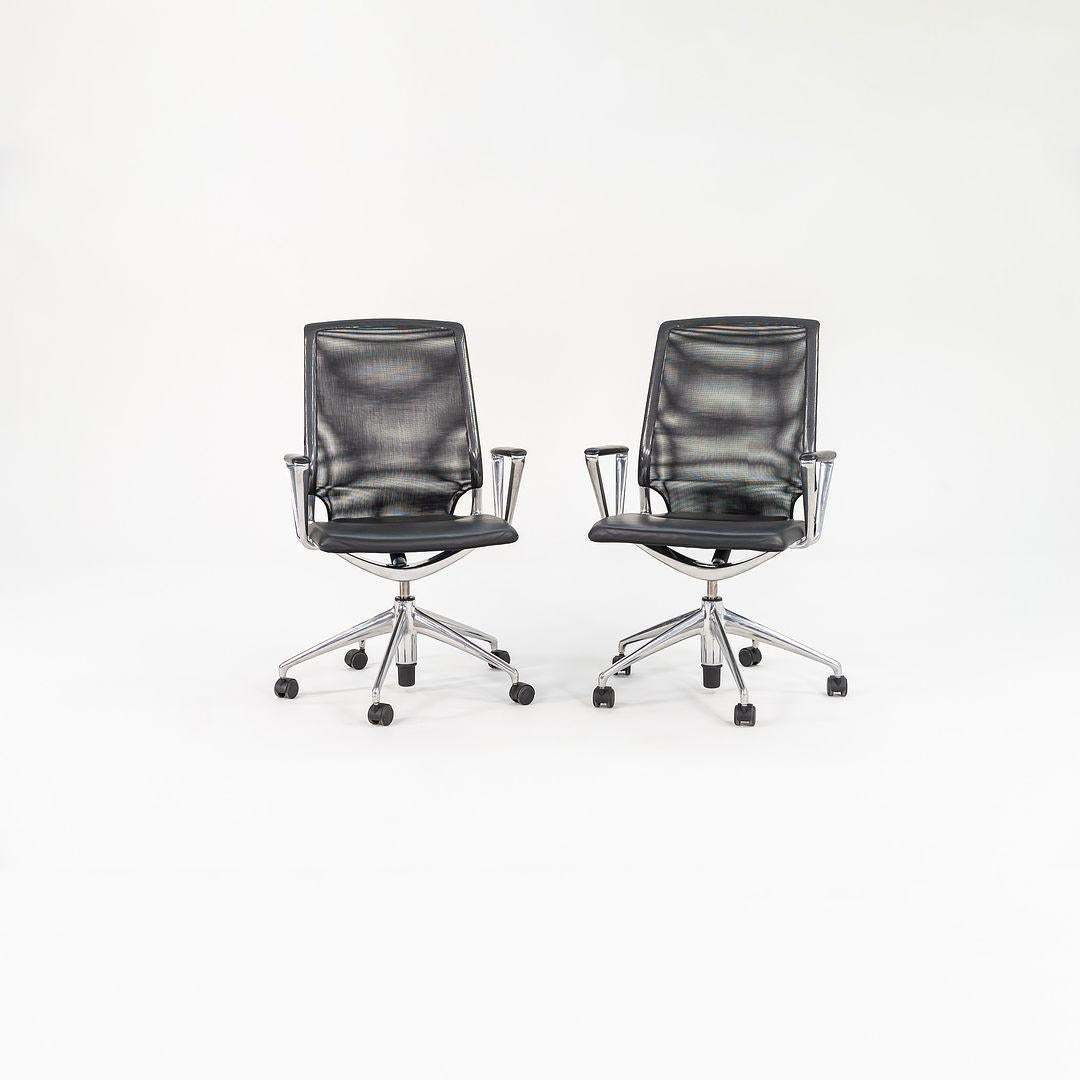 2008 Vitra Meda Conference Desk Chair in Leather and Aluminum by Alberto Meda 5