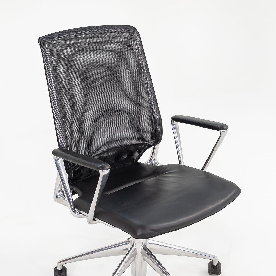 2008 Vitra Meda Conference Desk Chair in Leather and Aluminum by Alberto Meda In Good Condition In Philadelphia, PA