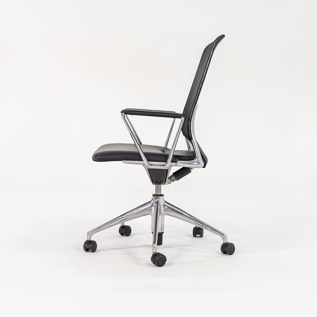 2008 Vitra Meda Conference Desk Chair in Leather and Aluminum by Alberto Meda 1
