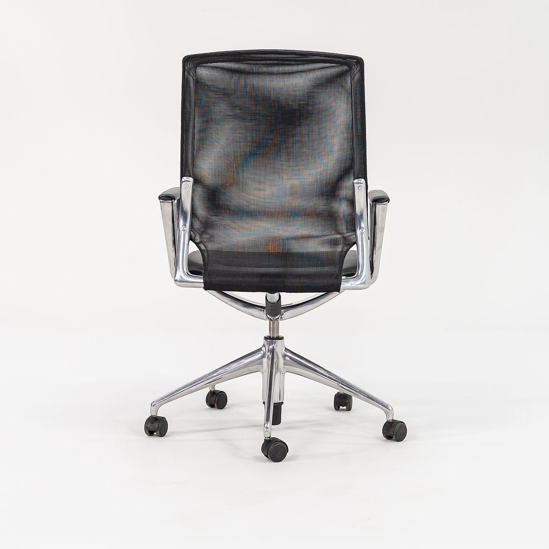 2008 Vitra Meda Conference Desk Chair in Leather and Aluminum by Alberto Meda 2