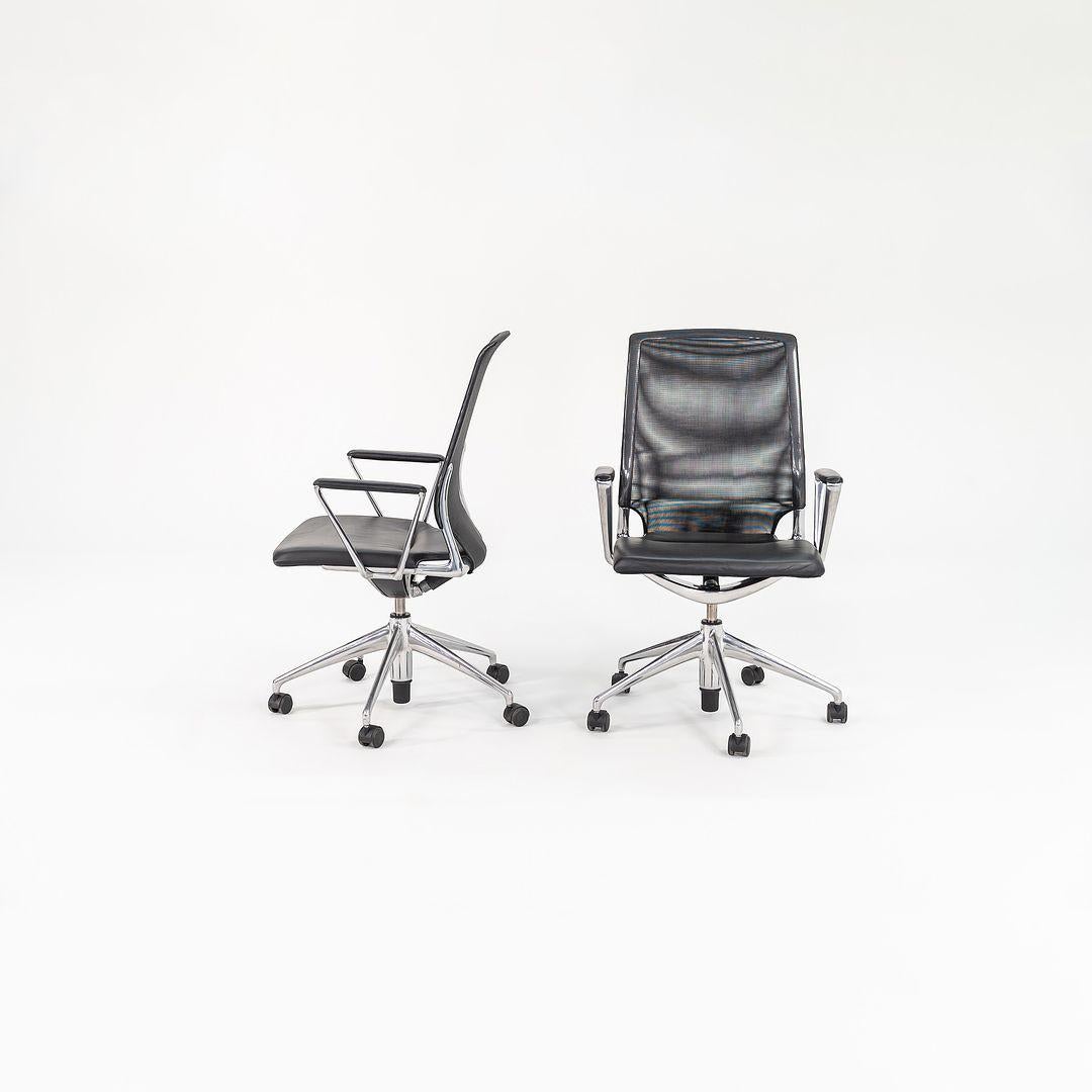 2008 Vitra Meda Conference Desk Chair in Leather and Aluminum by Alberto Meda 3