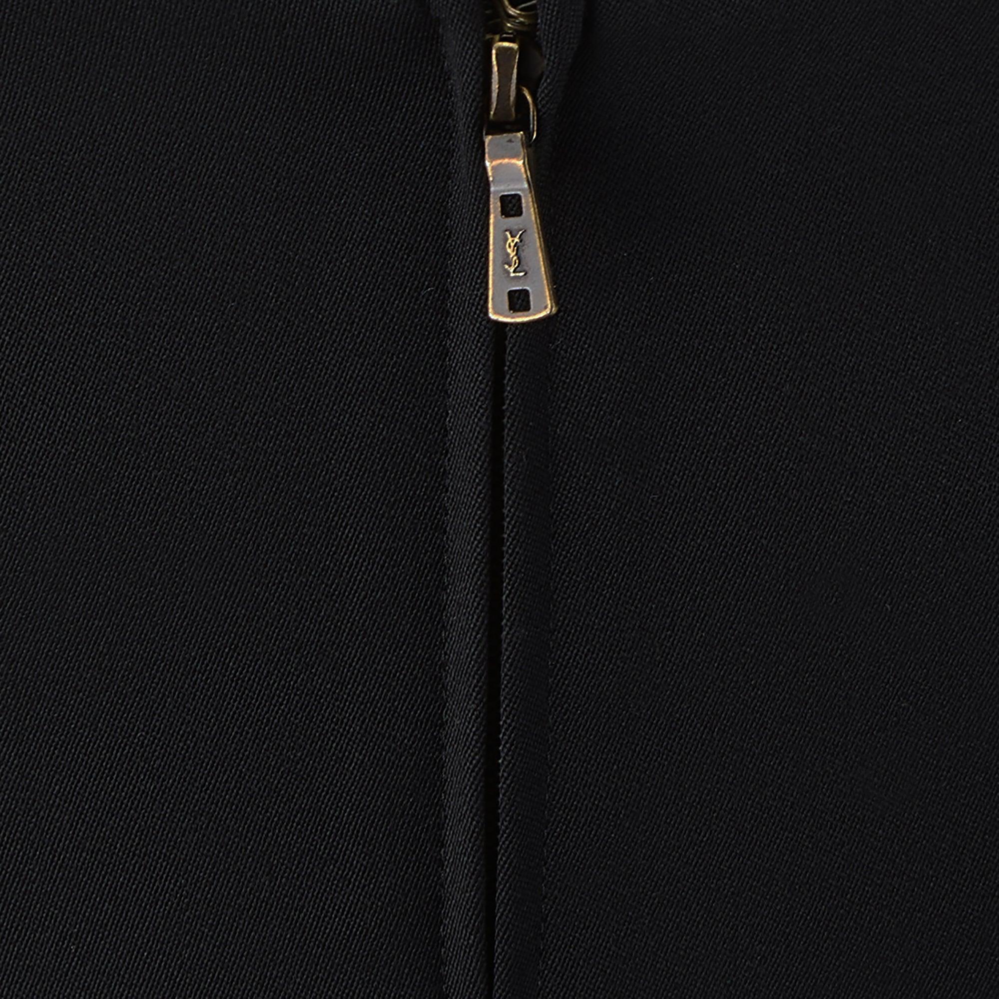 Women's 2008 Yves Saint Laurent Black Strapless Wool Bustier Top For Sale