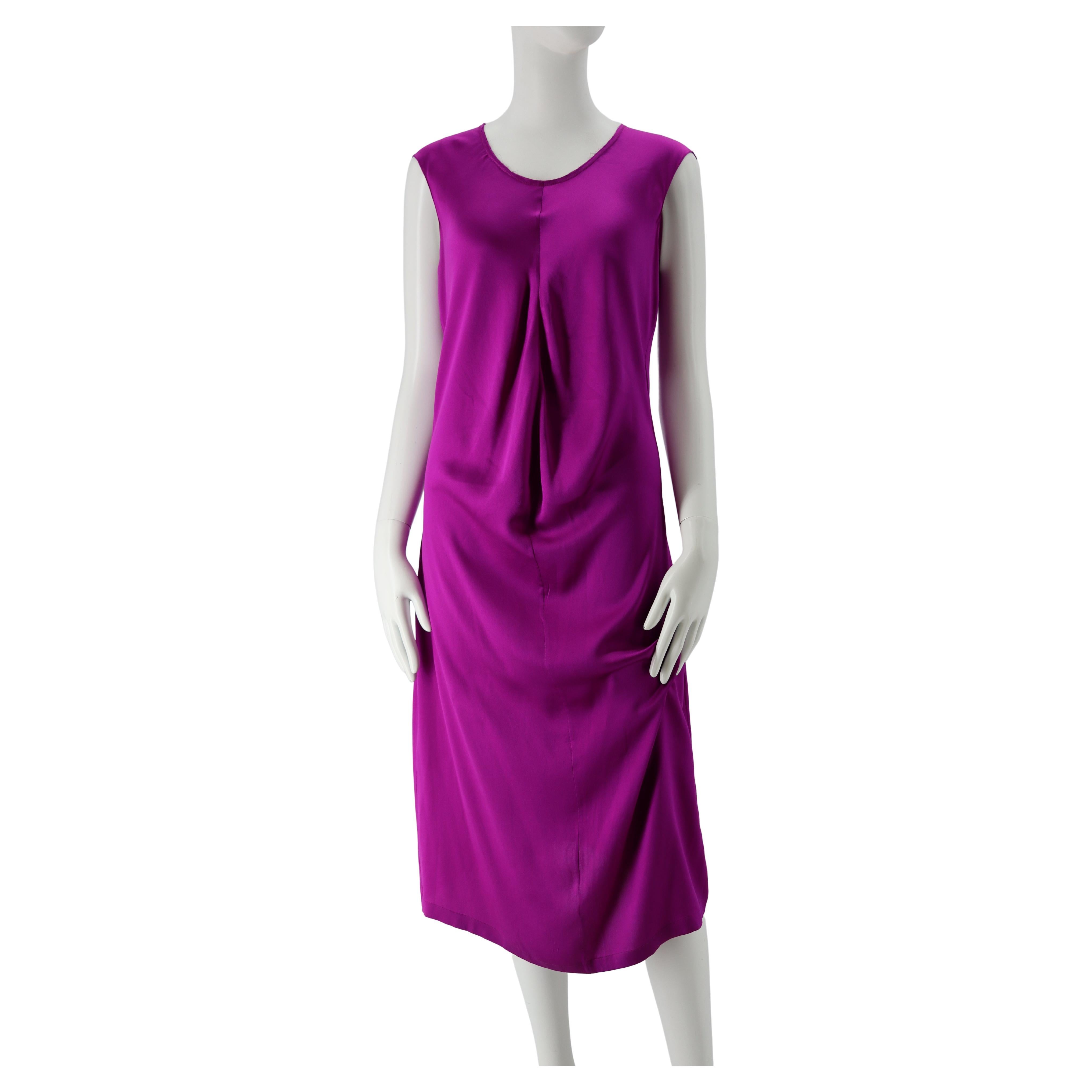 2008 Yves Saint Laurent Purple Silk Dress For Sale