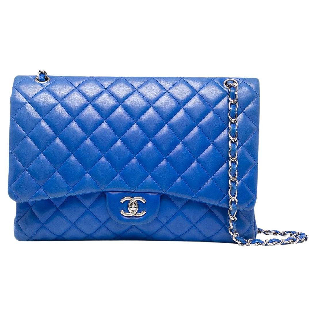 Chanel Blue Maxi Flap Bag