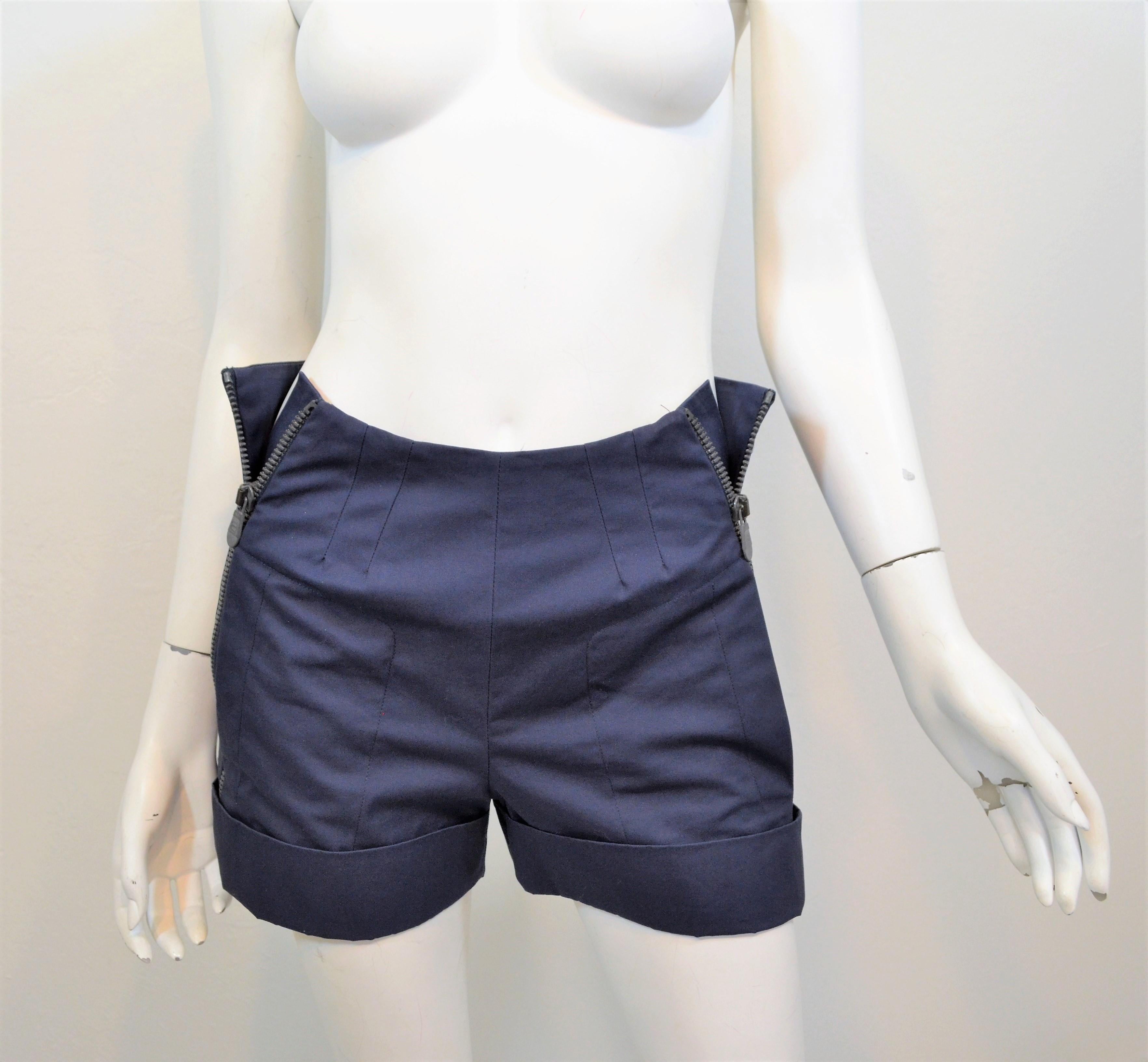 2009 Balenciaga Zippered Waist Shorts In Excellent Condition In Carmel, CA