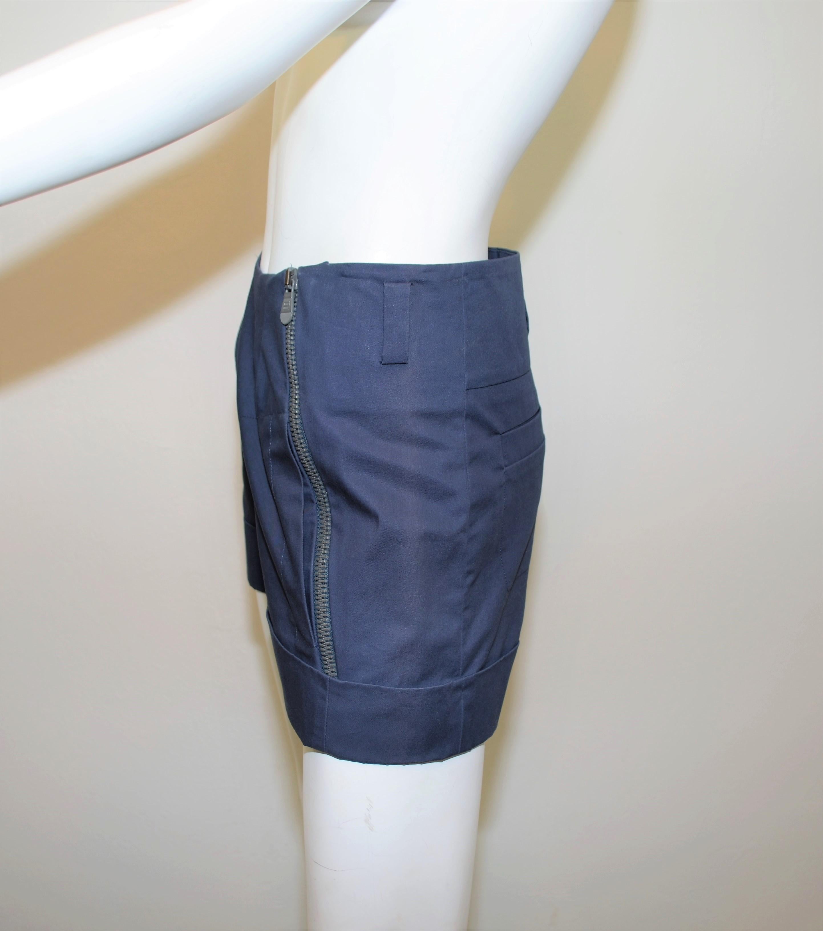 Women's or Men's 2009 Balenciaga Zippered Waist Shorts