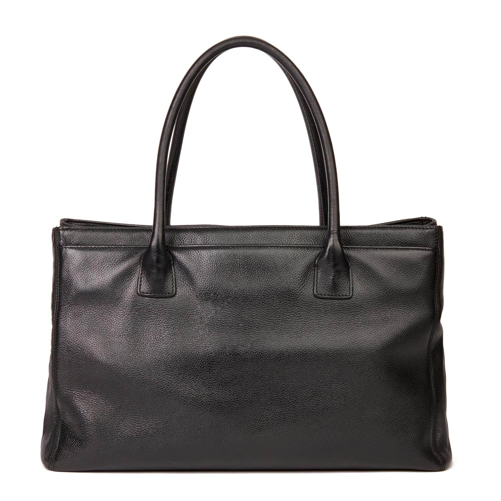 2009 Chanel Black Calfskin Leather Cerf Tote 1