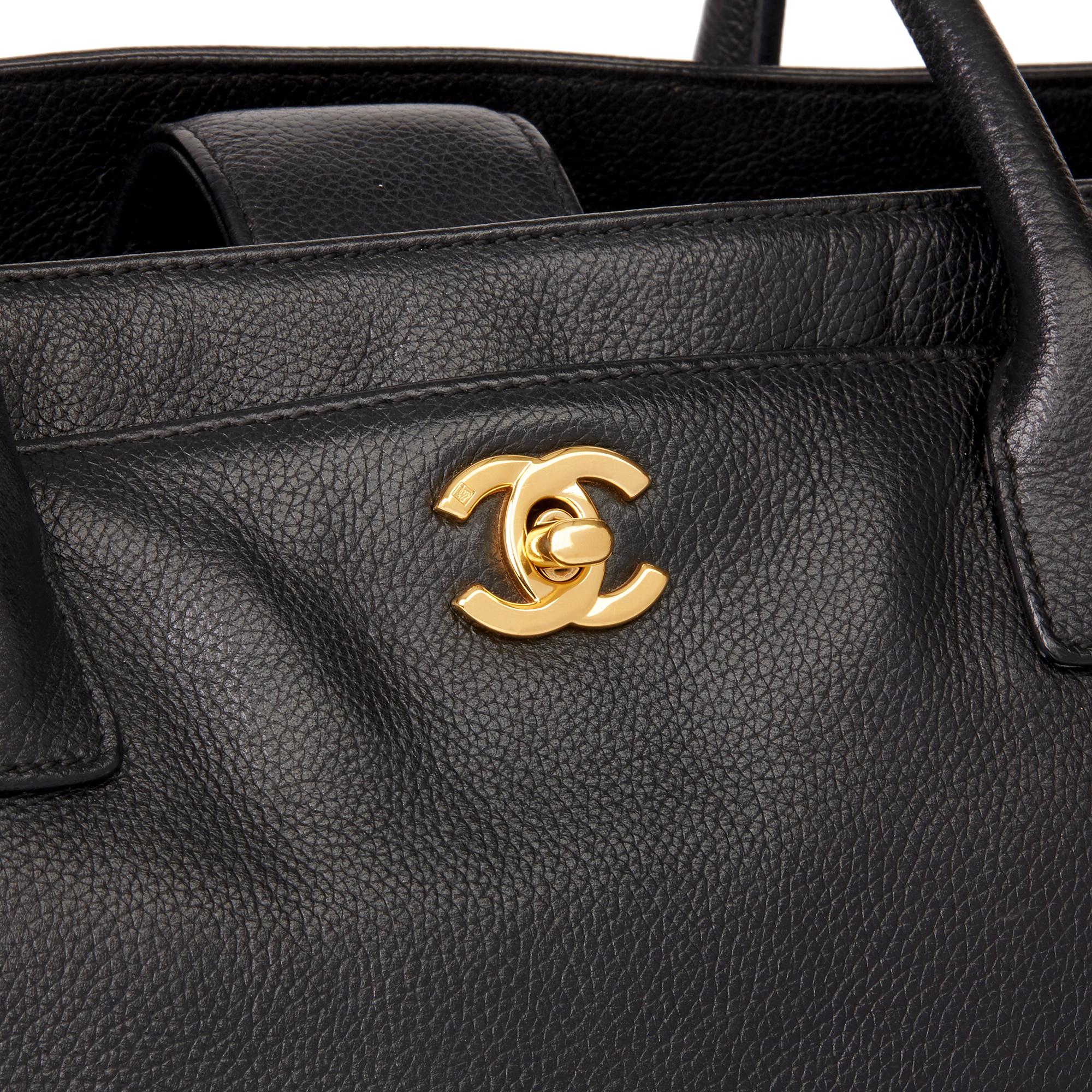 2009 Chanel Black Calfskin Leather Cerf Tote 3