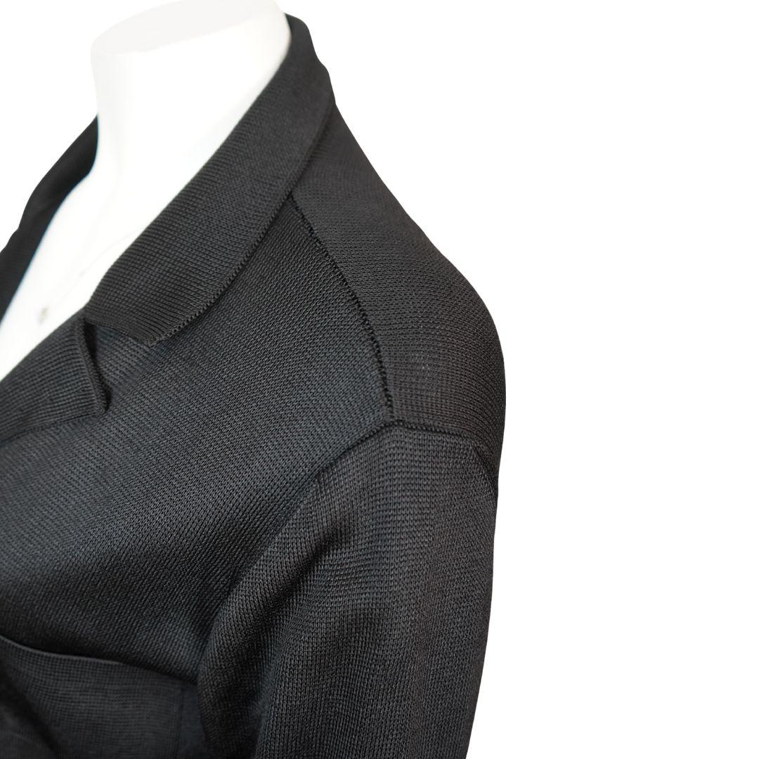 2009 Veste longue en maille noire de Chanel en vente 3