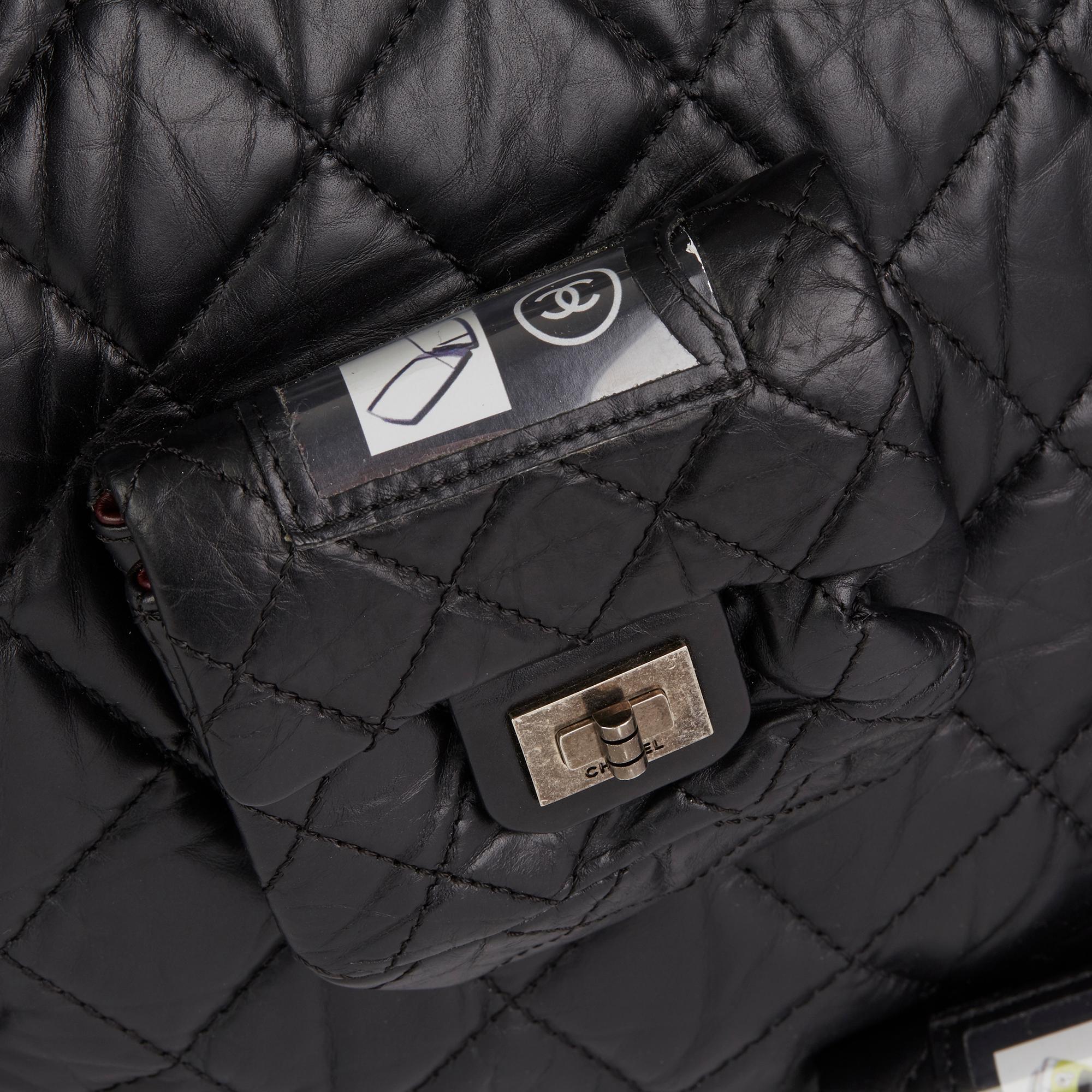 2009 Chanel Black Quilted Aged Calfskin Leather 5 Pocket Reissue Shoulder Bag  3