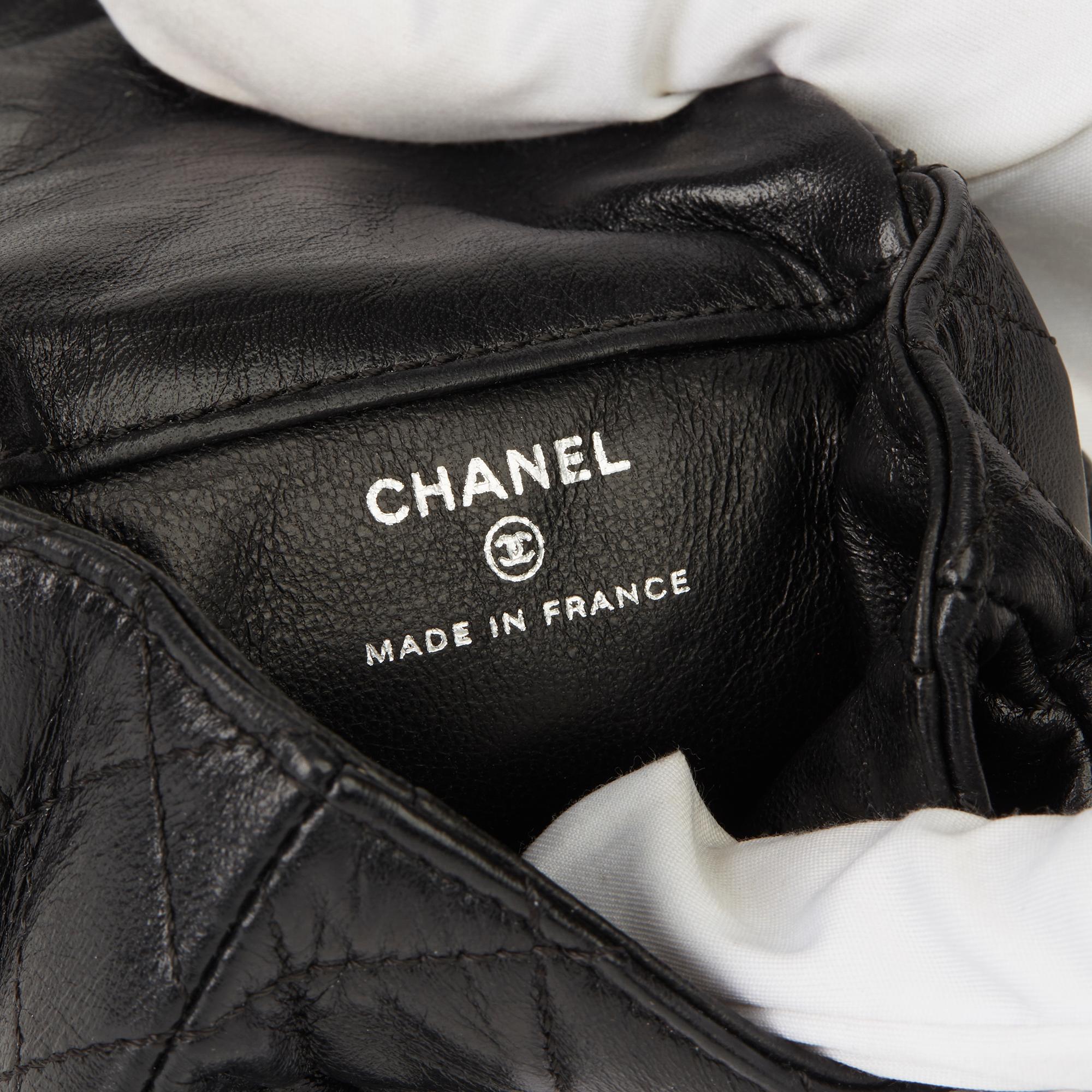 2009 Chanel Black Quilted Lambskin 2.55 Reissue Micro Ankle Flap Bag  6