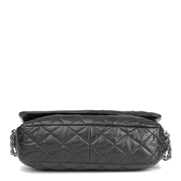 2009 Chanel Black Quilted Lambskin Leather Paris-Moscou Red Quare Flap ...