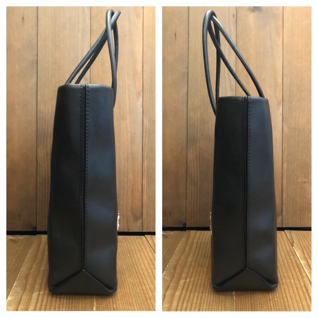 Women's or Men's 2009 CHANEL Calfskin Leather Mini Shopper Tote Bag Black For Sale