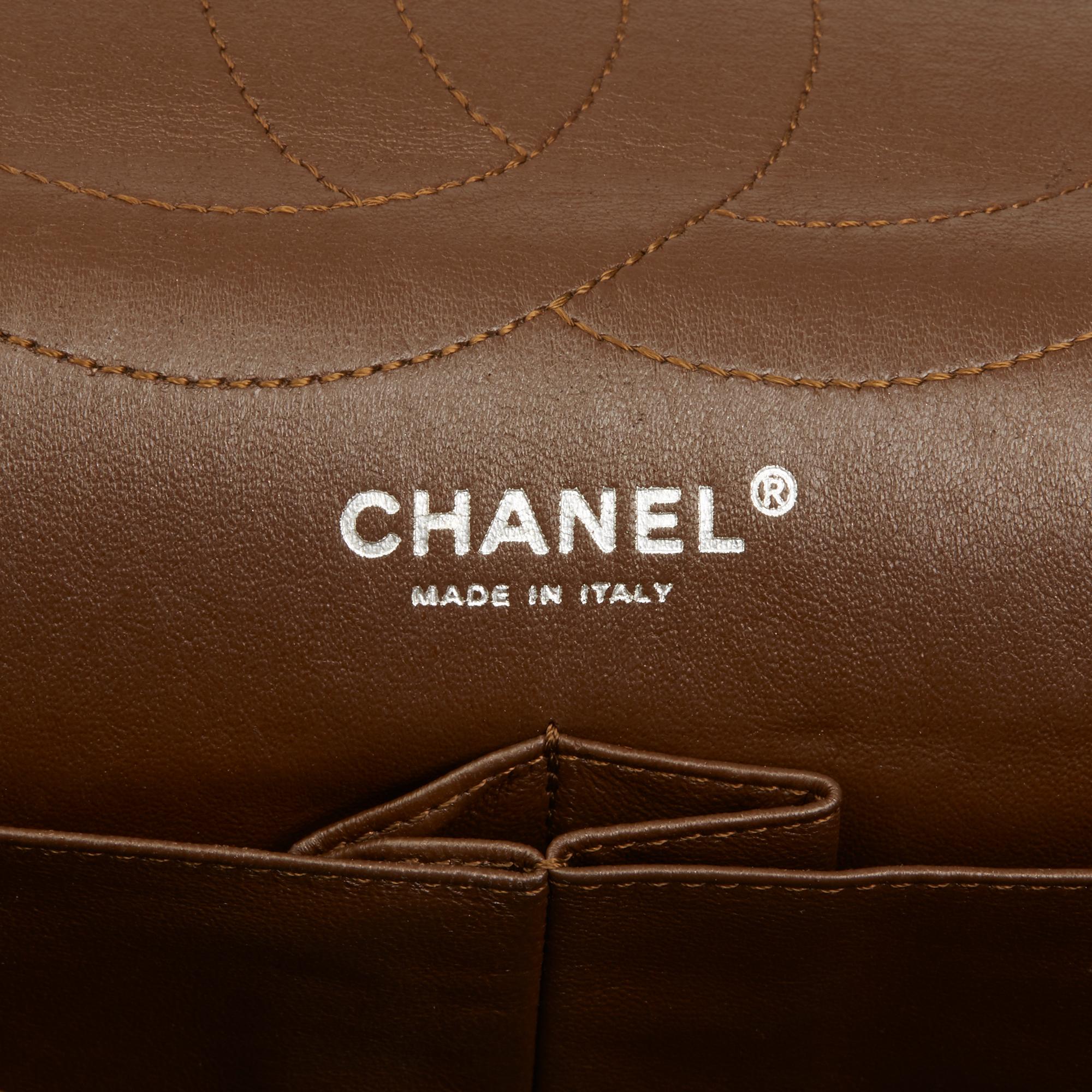 2009 Chanel Dark Bronze Metallic Aged Leather 2.55 Reissue 227 Double Flap Bag  3