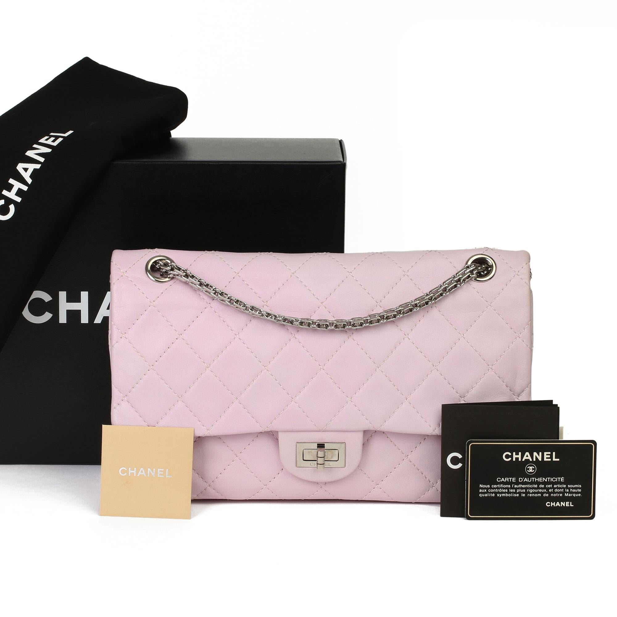 2009 Chanel Sakura Pink Quilted Lambskin 2.55 Reissue 226 Flap Bag 4