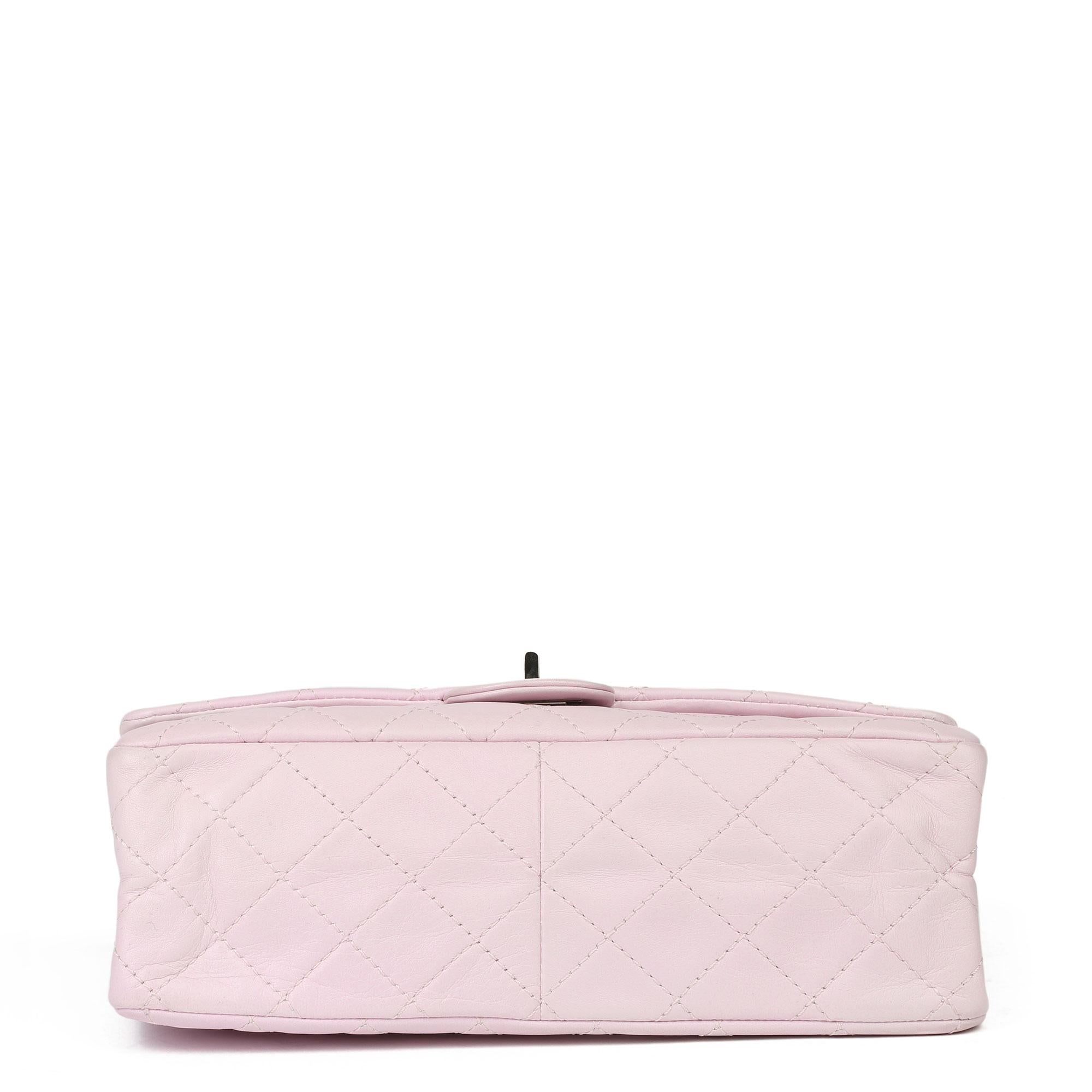 Beige 2009 Chanel Sakura Pink Quilted Lambskin 2.55 Reissue 226 Flap Bag