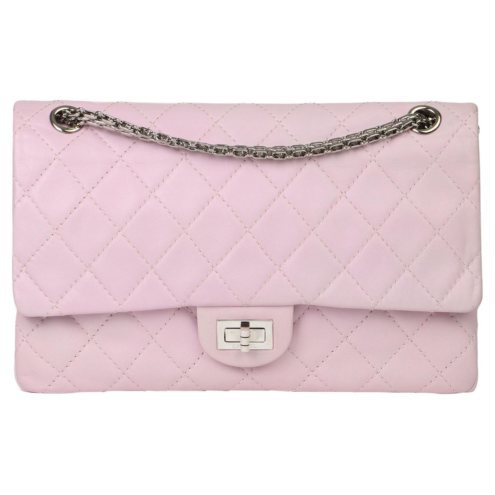 Chanel 2009 Sakura Rosa Piel de cordero acolchada 2.55 Reissue 226 Bolso con solapa