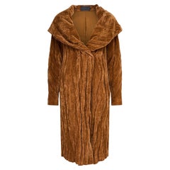 2009 Donna Karan Brown Chenille Shawl Coat