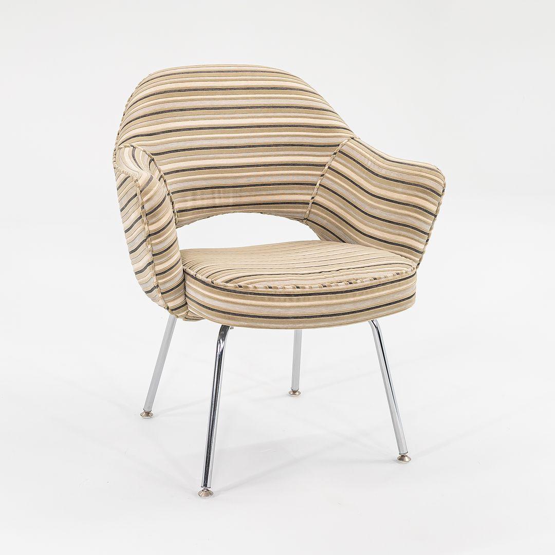 2009 Eero Saarinen para Knoll Sillón con Reposabrazos de Tejido a Rayas Modelo 71APC Moderno en venta