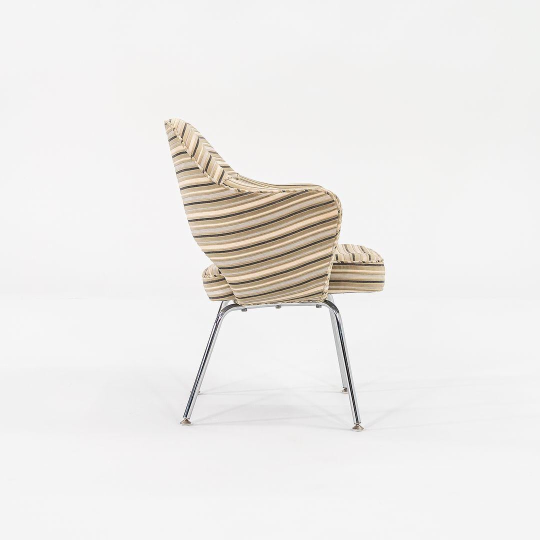2009 Eero Saarinen para Knoll Sillón con Reposabrazos de Tejido a Rayas Modelo 71APC Estadounidense en venta