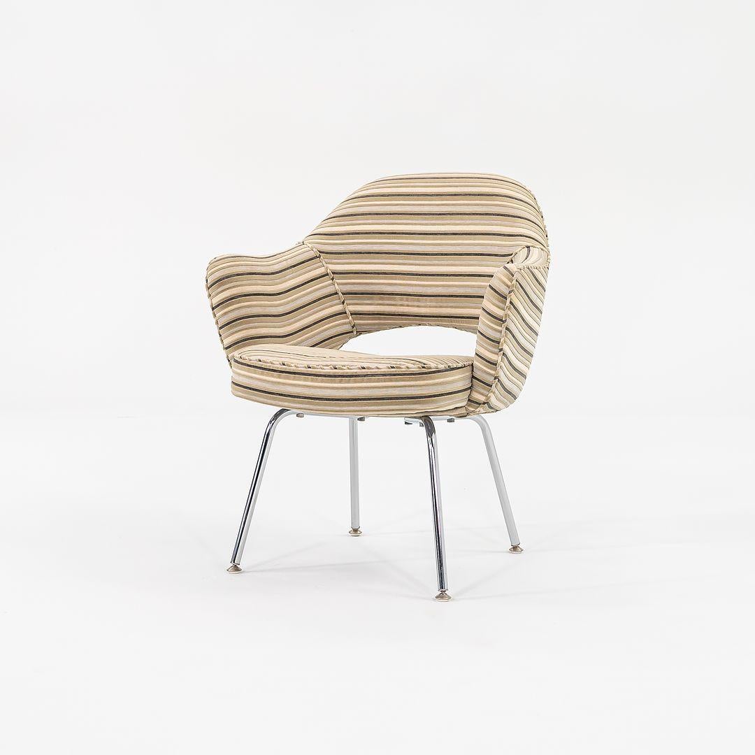 2009 Eero Saarinen para Knoll Sillón con Reposabrazos de Tejido a Rayas Modelo 71APC en venta 2