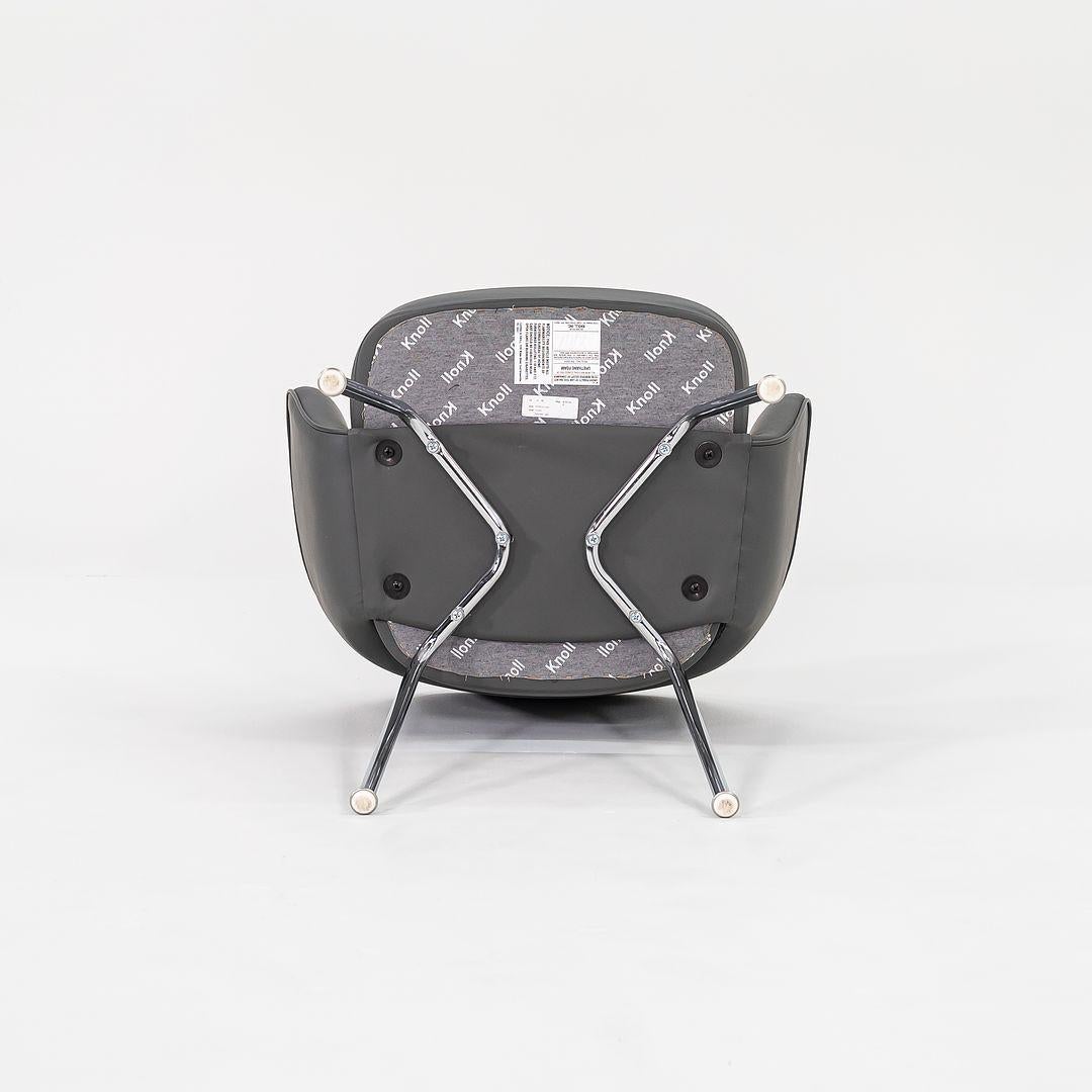 2009 Eero Saarinen for Knoll Executive Arm Chairs in Grey Vinyl For Sale 3