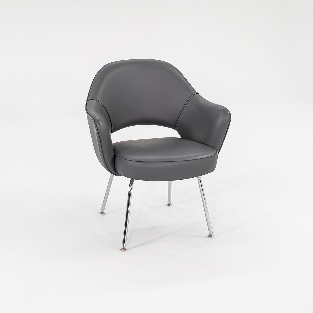 These are Saarinen Executive Chairs, Model 71 APC, originally designed by Eero Saarinen for Knoll in 1950. These particular examples date to 2009. The listed price includes one chair, and we have 4 chairs available for purchase. Their design