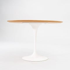 2009 Eero Saarinen for Knoll Studio Tulip Pedestal Round Dining Table w/ Oak Top