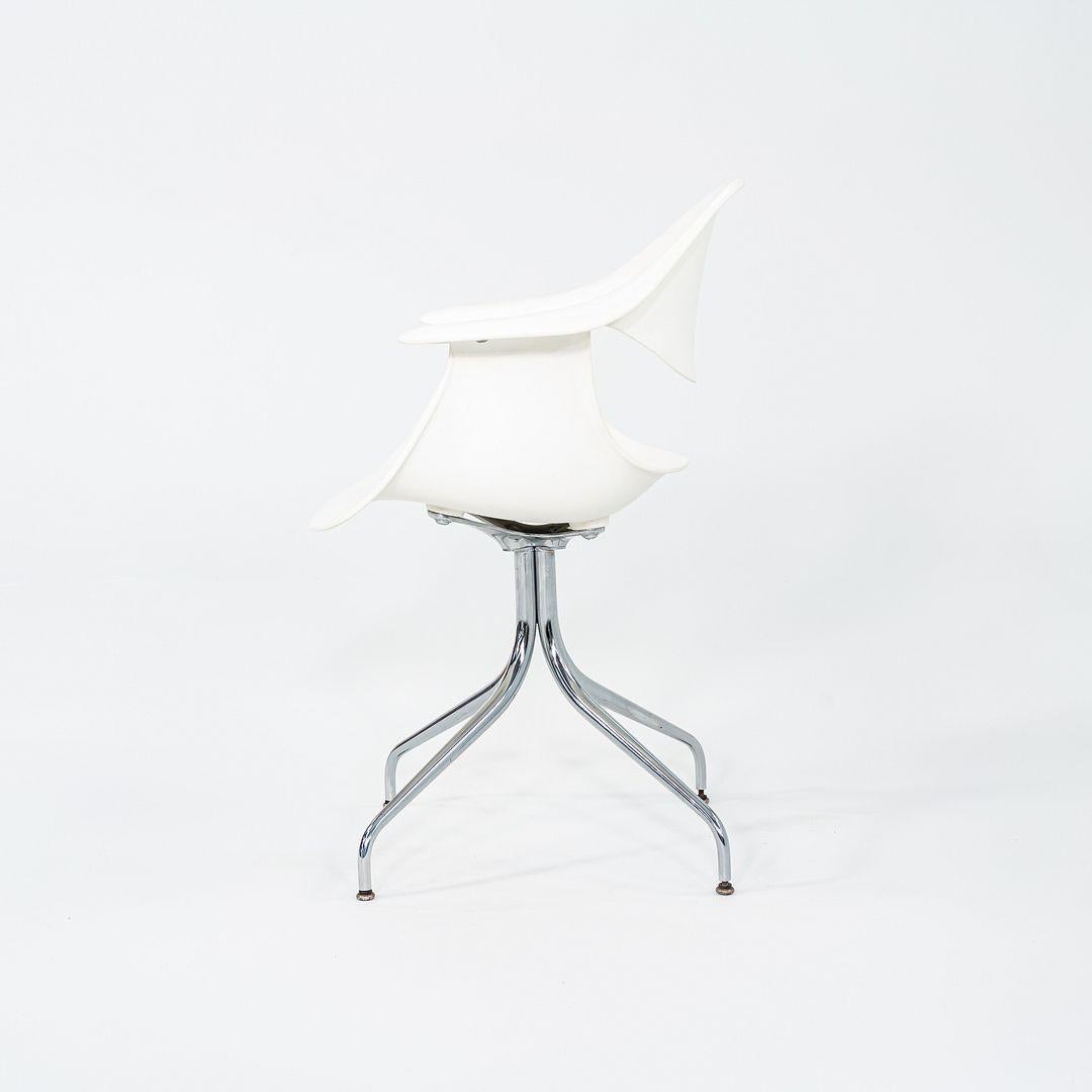 2009 George Nelson for Herman Miller Swag Leg Armchair 3x Available Acero en venta