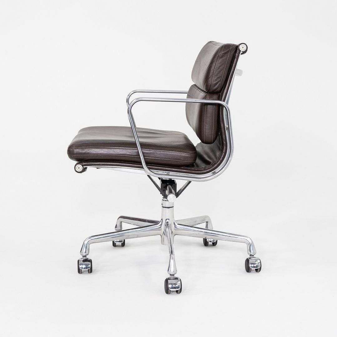 American 2009 Herman Miller Eames Soft Pad Management Desk Chair with Brown Leather For Sale