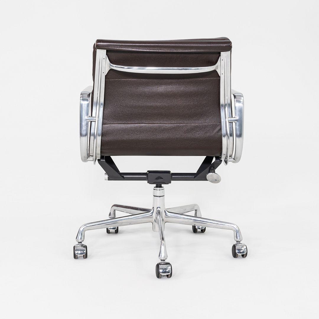 Contemporary 2009 Herman Miller Eames Soft Pad Management Desk Chair with Brown Leather For Sale