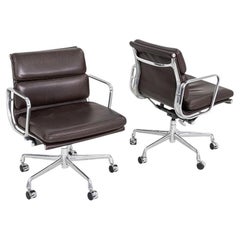 2009 Herman Miller Eames Soft Pad Management Desk Chair with Brown Leather