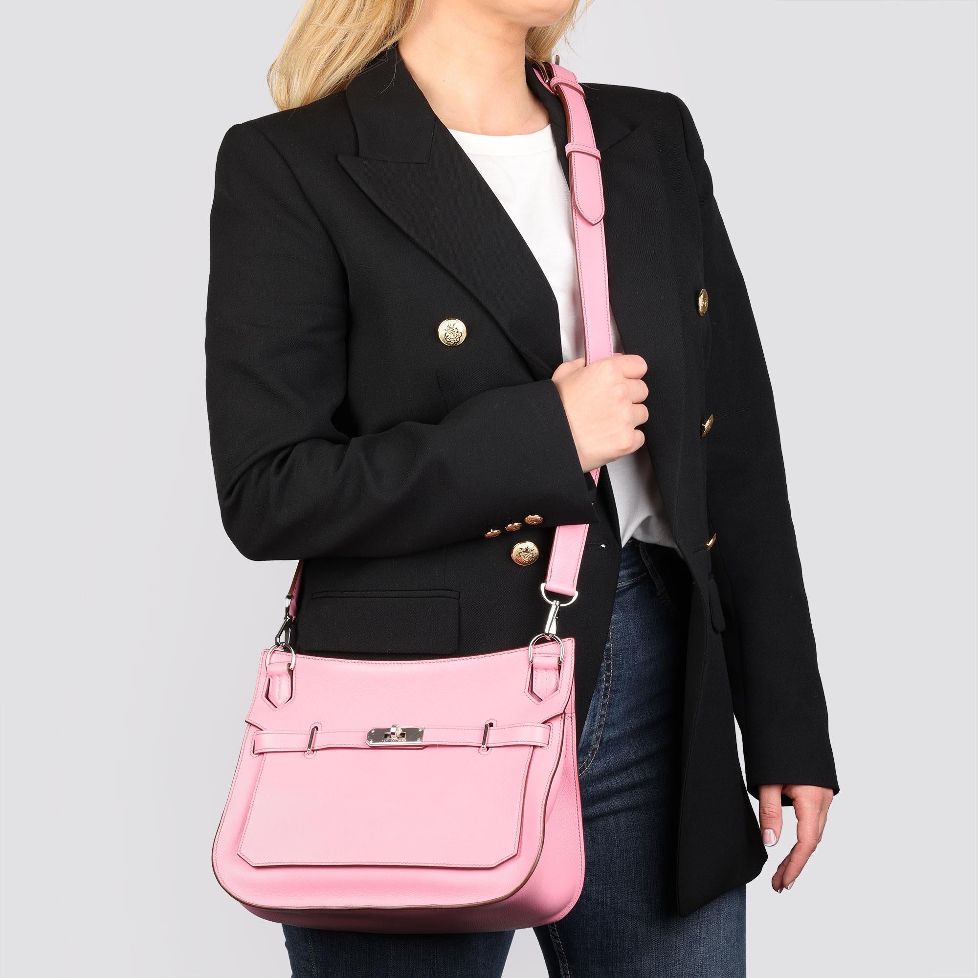 Hermès Bubblegum 5P Rosa Swift Leder Jypsiere 28 8