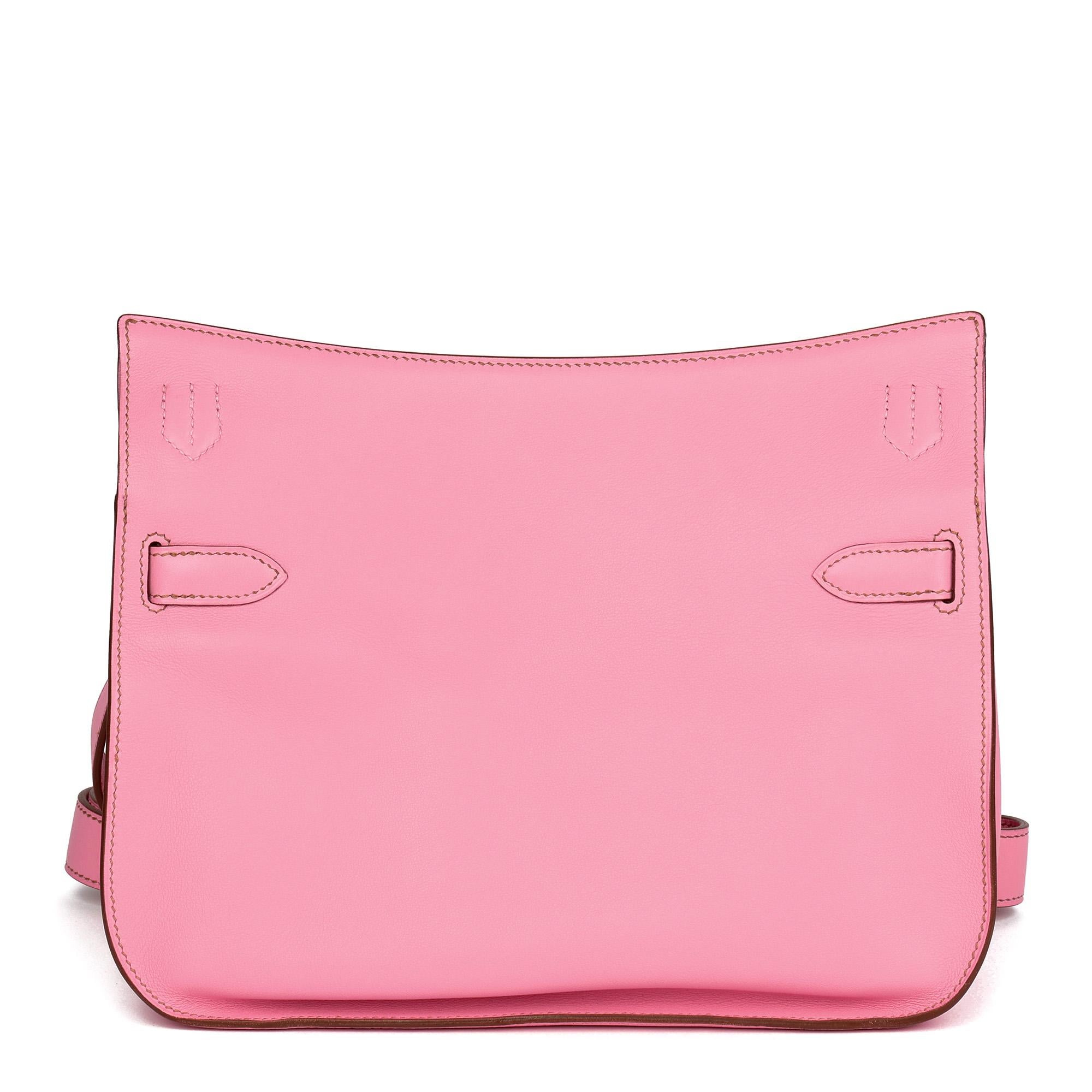 Hermès Bubblegum 5P Rosa Swift Leder Jypsiere 28 Damen