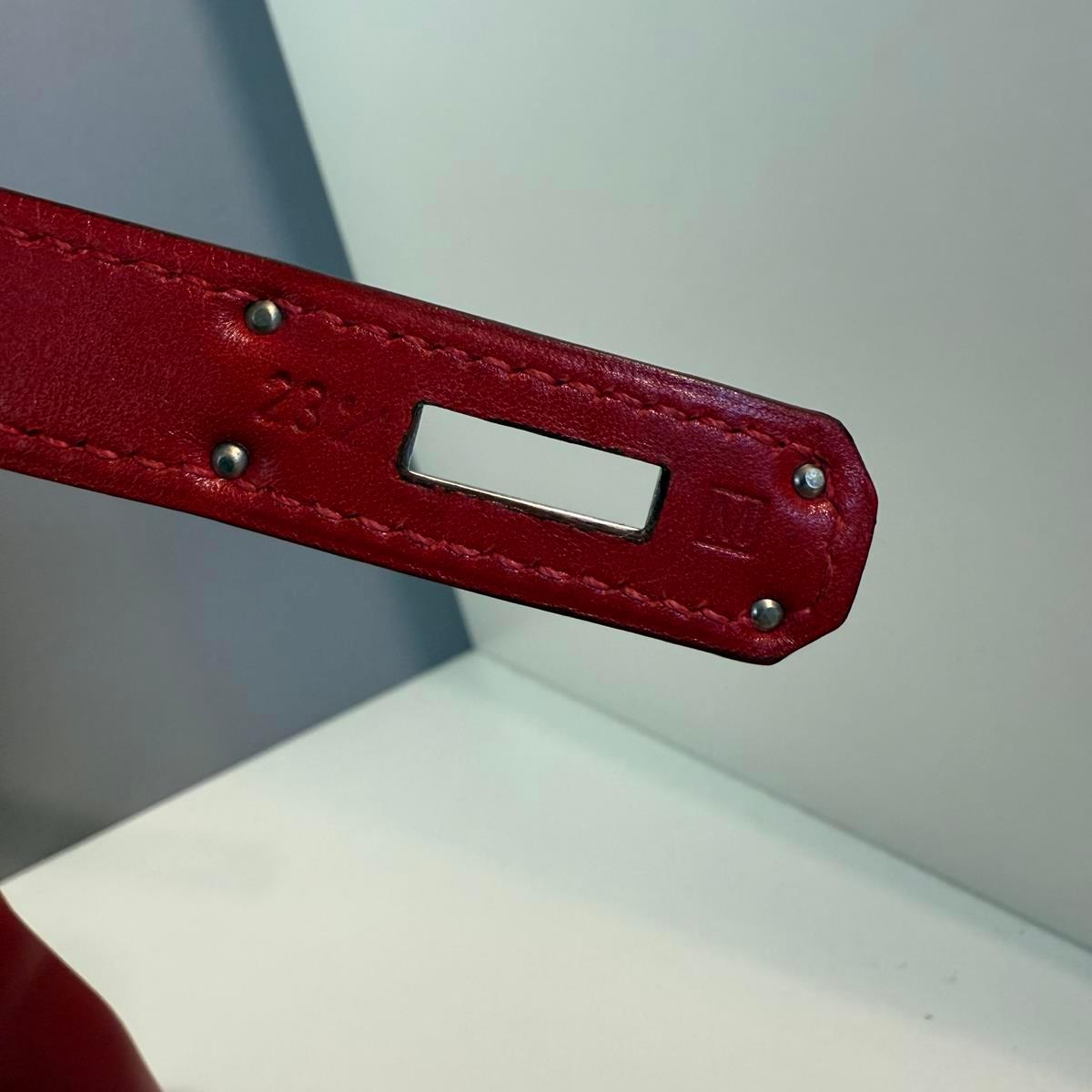 2009 Hermès Retourne Kelly 35 Clemence Red PHW For Sale 6