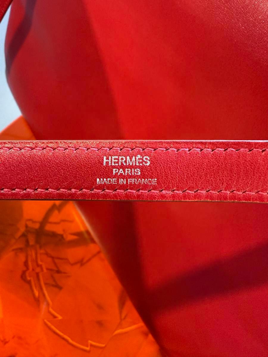 2009 Hermès Retourne Kelly 35 Clemence Red PHW For Sale 11