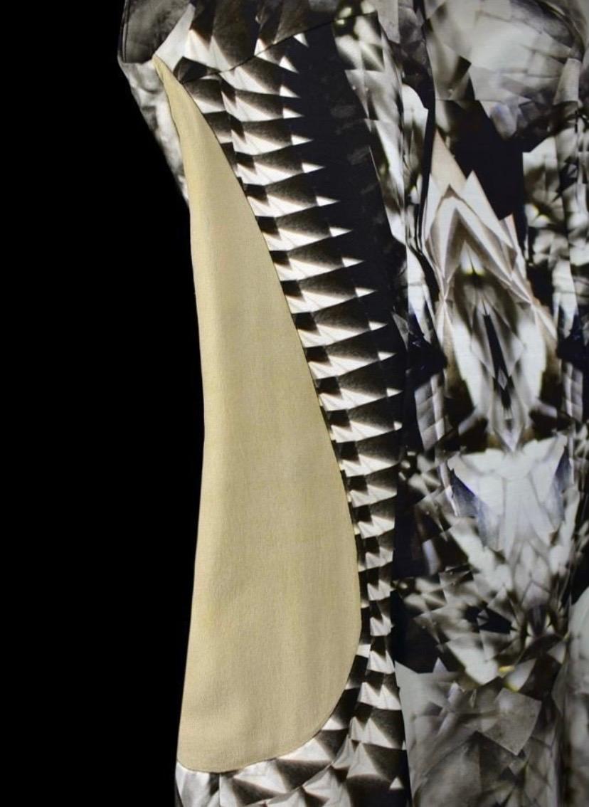 Gray 2009 Iconic ALEXANDER MCQUEEN kaleidoscope dress

