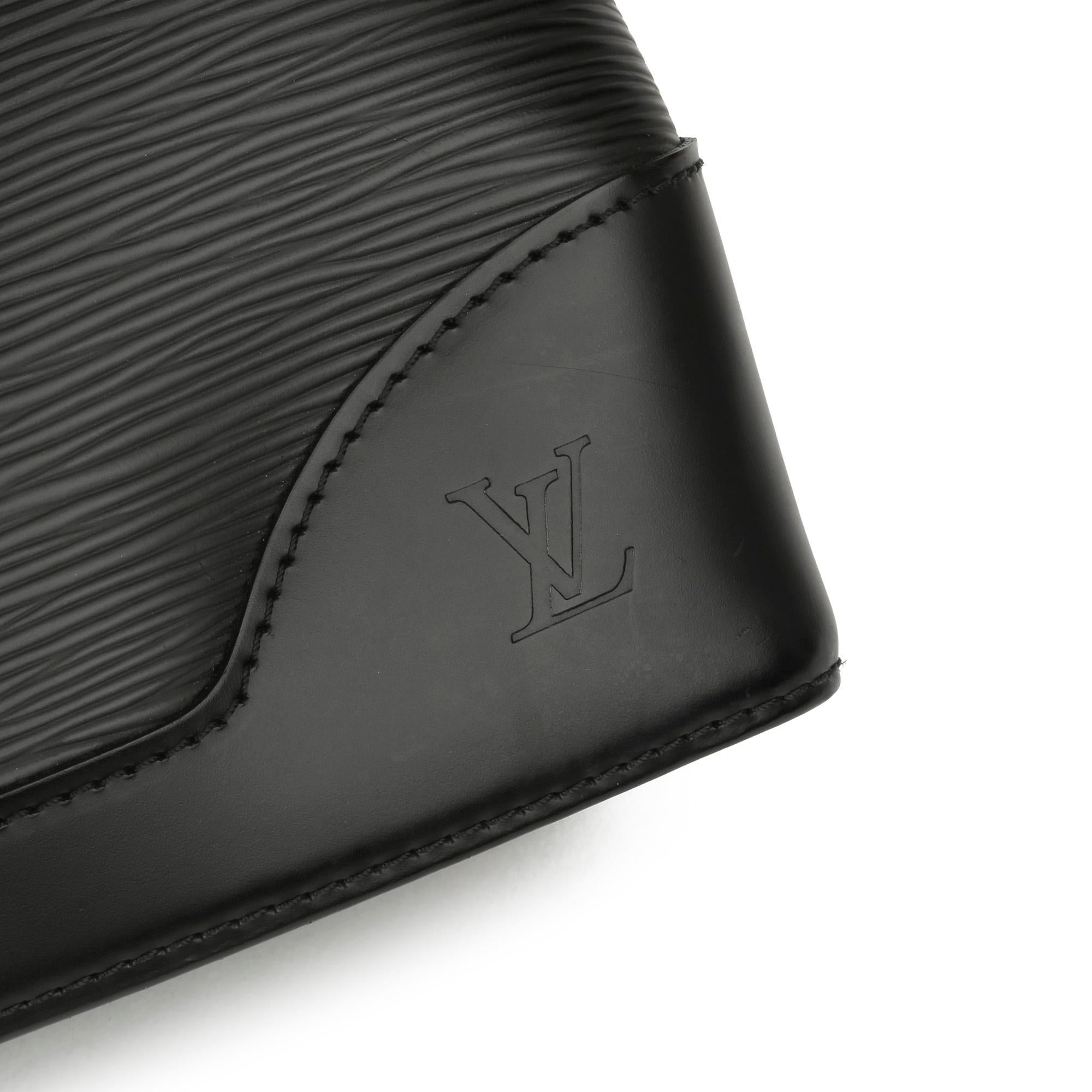 2009 Louis Vuitton Black Epi Leather and Black Calfskin Leather Beverly ...